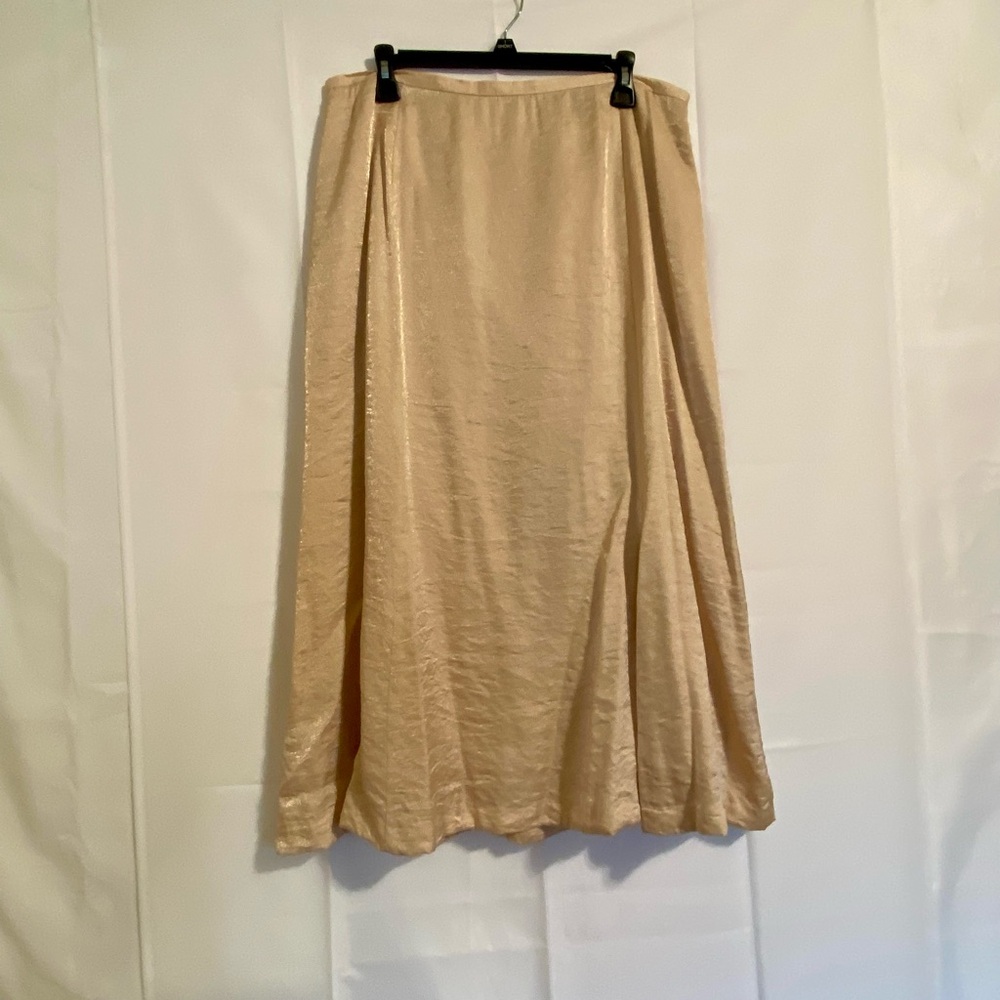 Harve Benard A-Line Maxi Skirt Tan Cream Casual